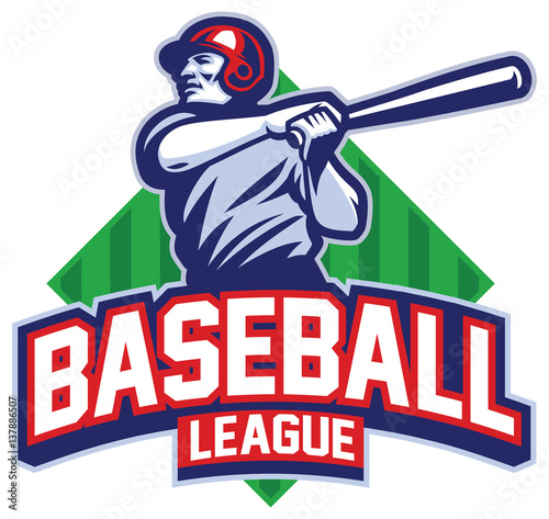 Baseball player hit the ball