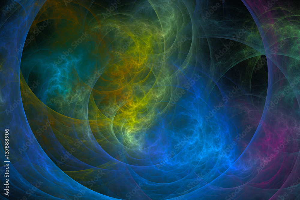 Fototapeta premium 3D rendering abstract fractal light background