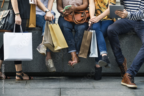 Group Of People Shopping Concept