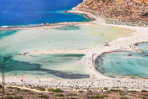 Beautiful sea lagoon with clear azure water