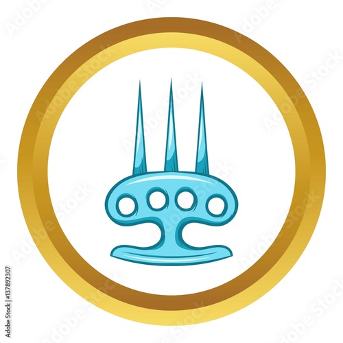 Brass knuckles with spikes vector icon