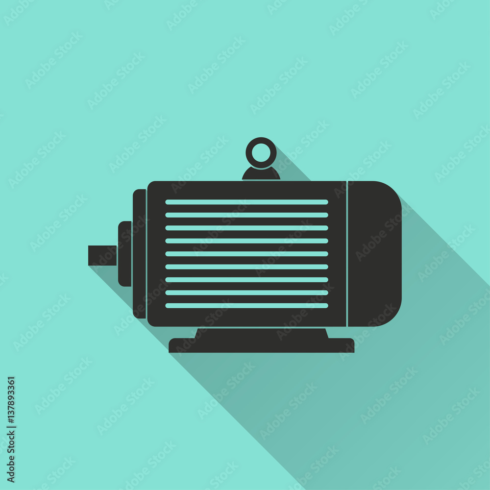 Electric motor vector icon Electric motor vector icon