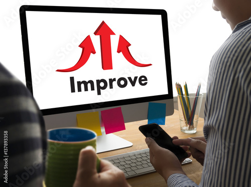  Businessman Success Increase Improve Your Skills and Make things better to Improvement Arrow up photo