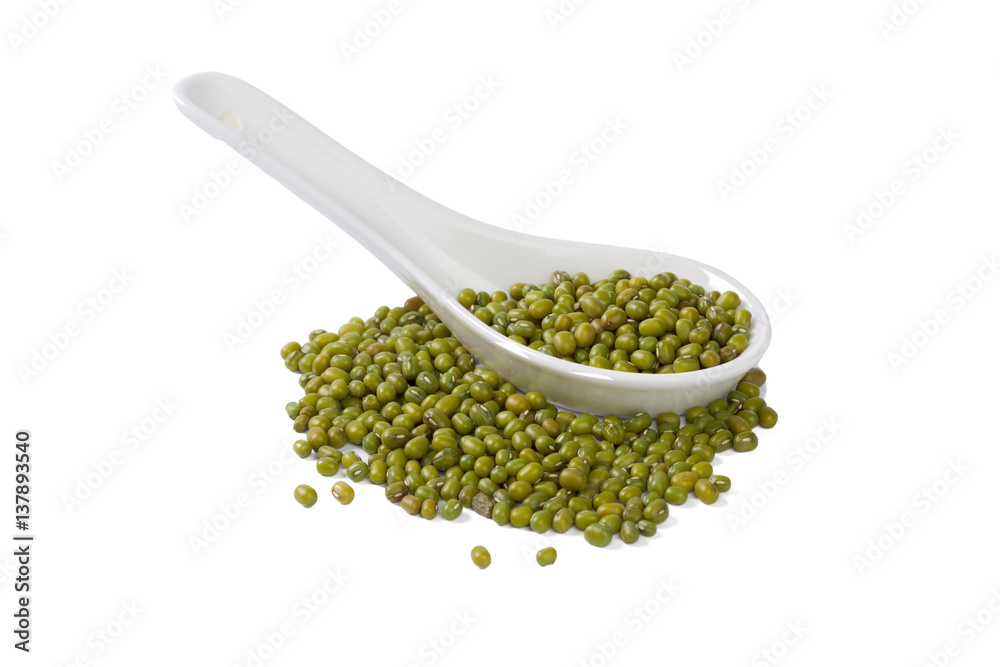Mung beans isolated on white background Mung beans isolated on white background
