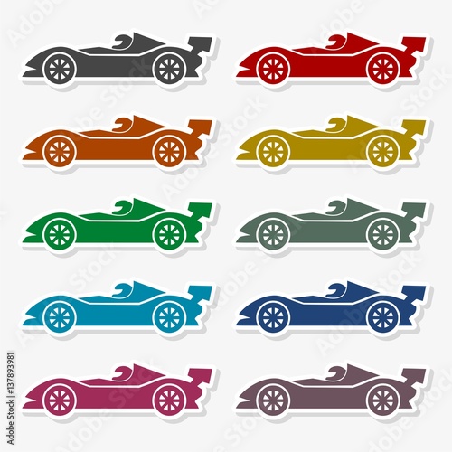 Race car icon - Illustration