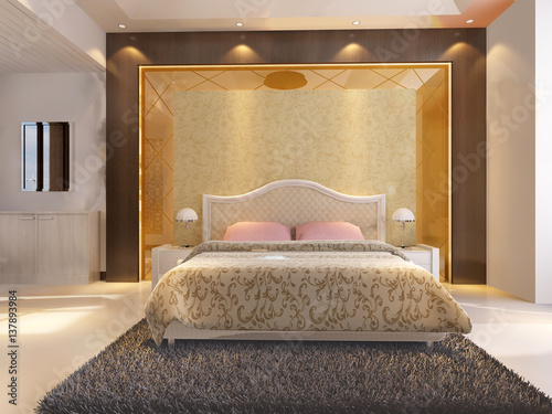 Wallpaper Mural rendering bed room,so comfortable. Torontodigital.ca