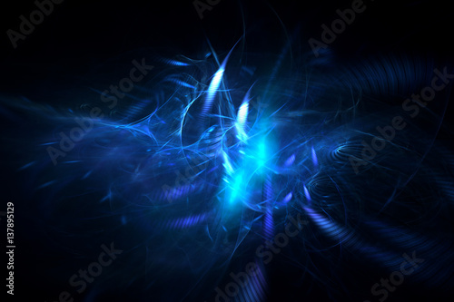 3D rendering abstract fractal light background