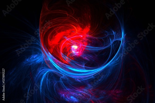 3D rendering abstract fractal light background