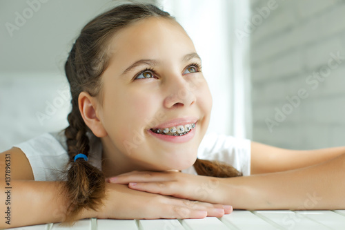 Girl with braces 