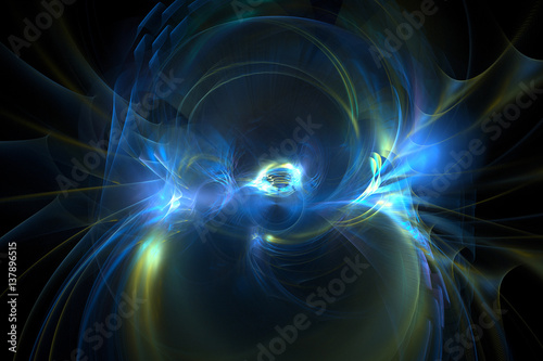 3D rendering abstract fractal light background