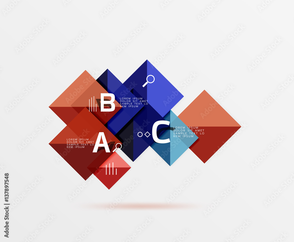 Geometric square and triangle template Geometric square and triangle template