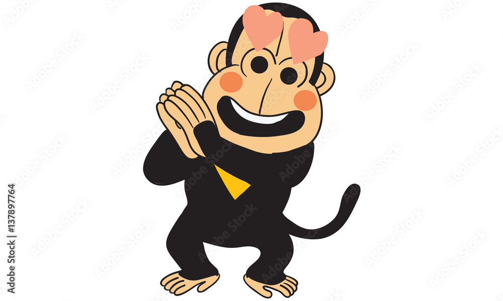 Obraz premium monkey action, monkey emotion