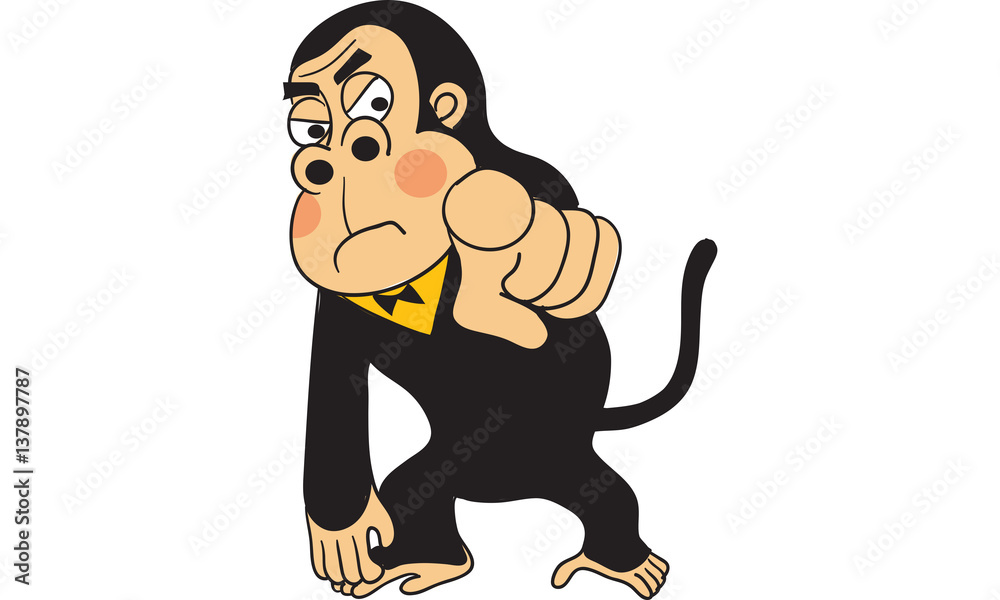 Obraz premium monkey action, monkey emotion