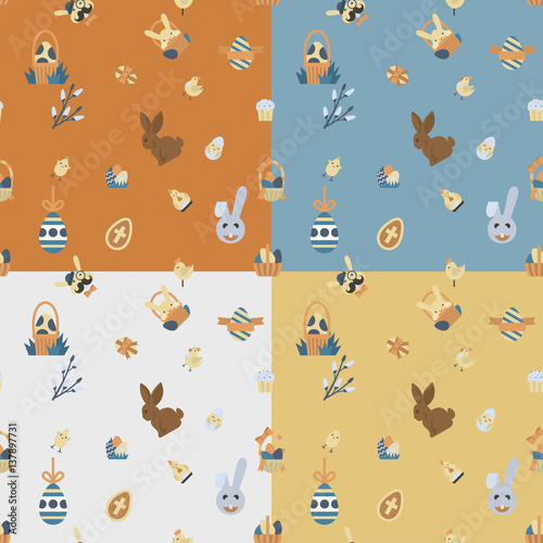 Fototapeta Naklejka Na Ścianę i Meble -  Easter Seamless Pattern