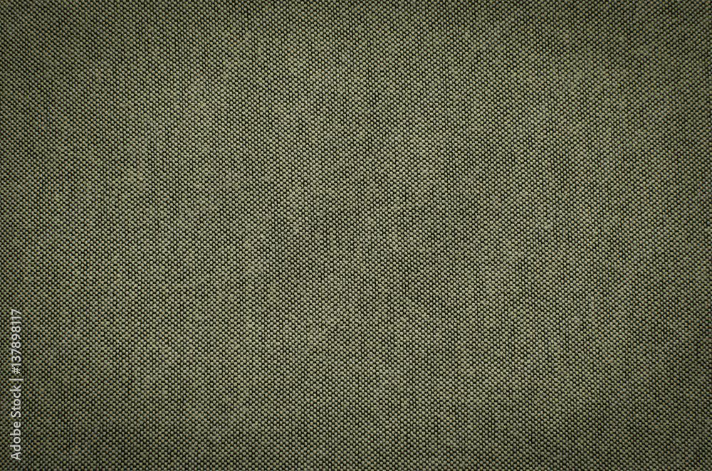 Fototapeta premium Close-up of khaki texture fabric cloth textile background vignette