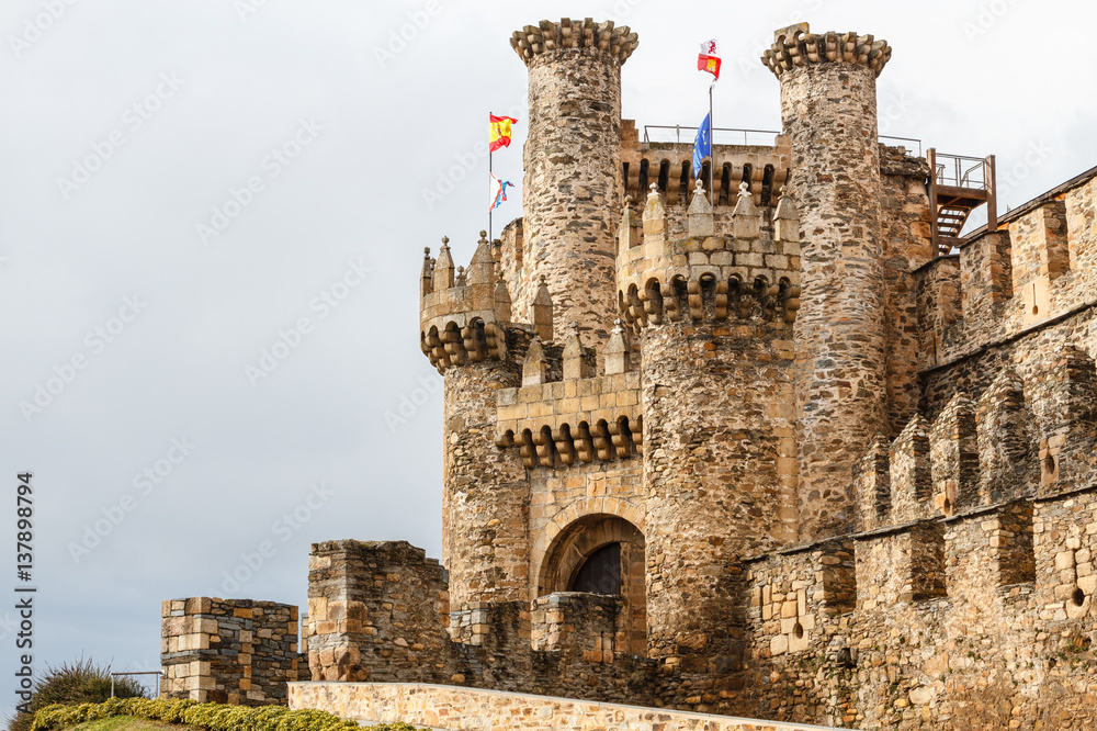 Castillo Templario de Ponferrada, Leon, España.
