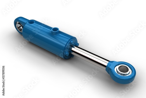 3d illustration of hydraulic cylinder