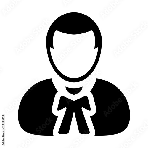Advocate Or Lawyer Icon - Person Profile Vector illustration
