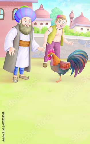 Εκτύπωση καμβά One legged cock
