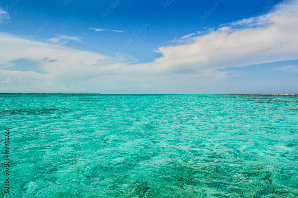 Crystal Clear Caribbean Waters Near Caye Caulker / Belize