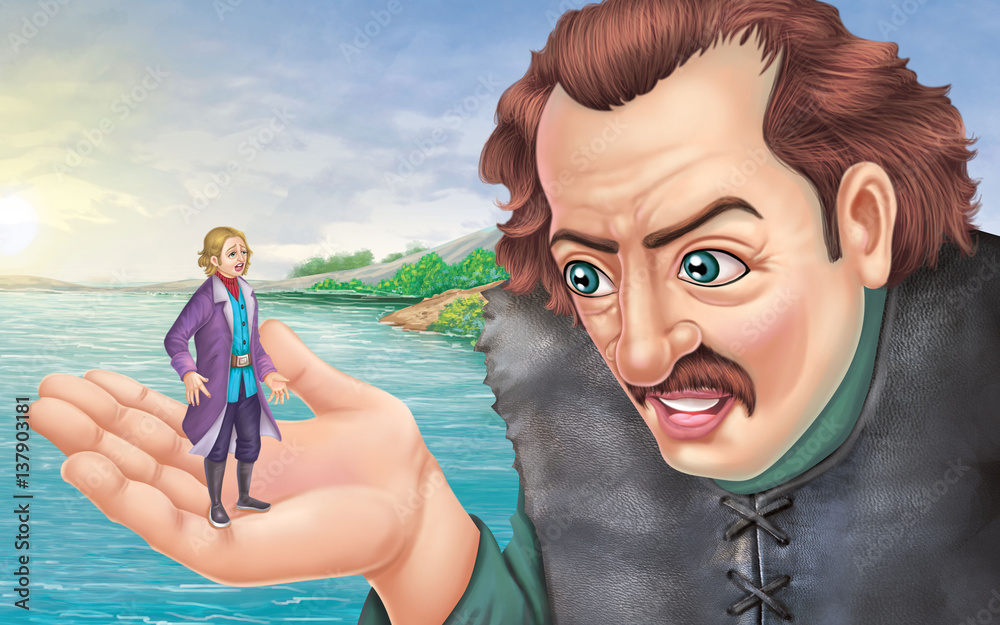 A Gulliver land of Giant story Stock Illustration Adobe Stock