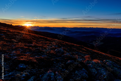 Sonnentuntergang am Geierkogel Wolfsberg photo