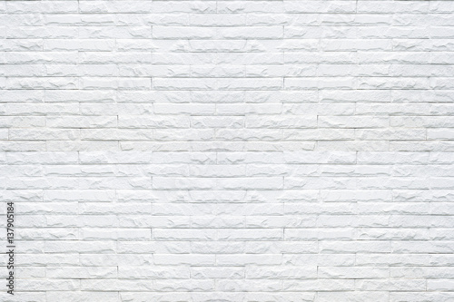 White brick wall pattern texture background.