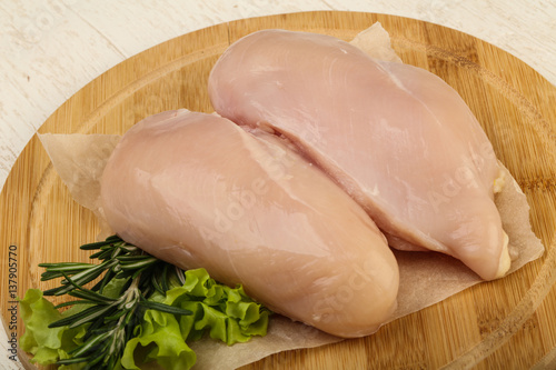 Raw chicken breast