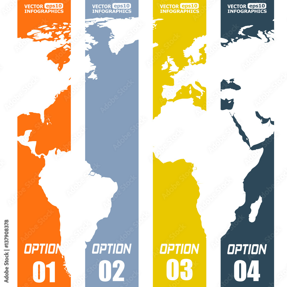 Fototapeta premium Modern paper infographics