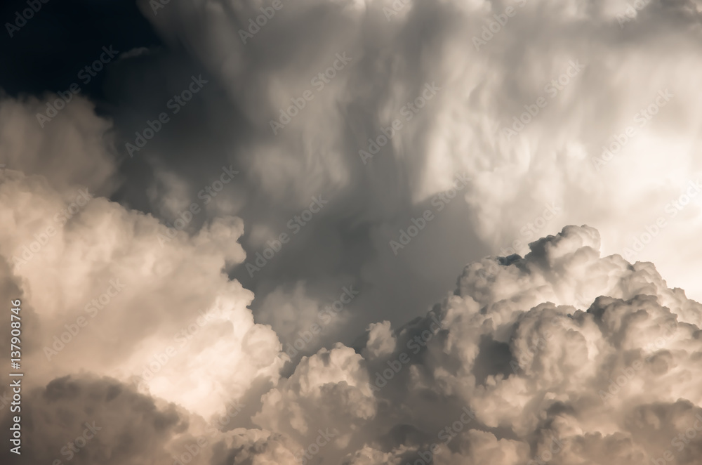 large clouds before a storm, natural background