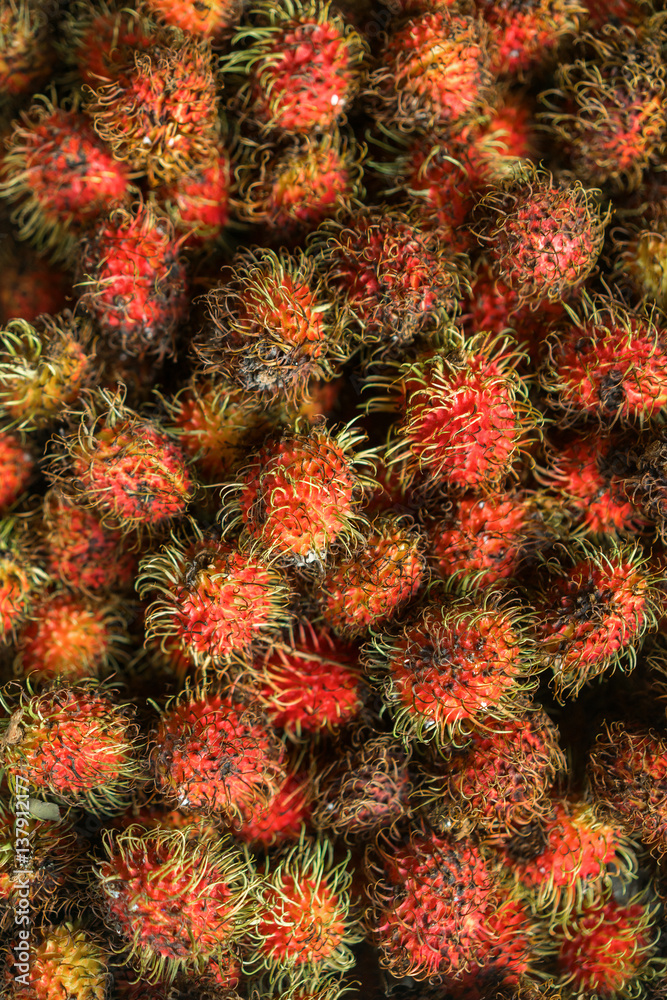 Abstract colored background of rambutan fruits. Abstract colored background of rambutan fruits.