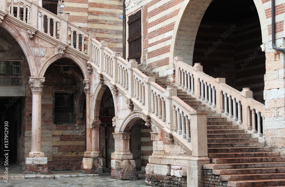 Staircase of reason in Verona, Italy