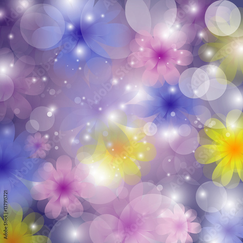 gentle vector background with flowers