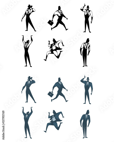 Six businessman set
