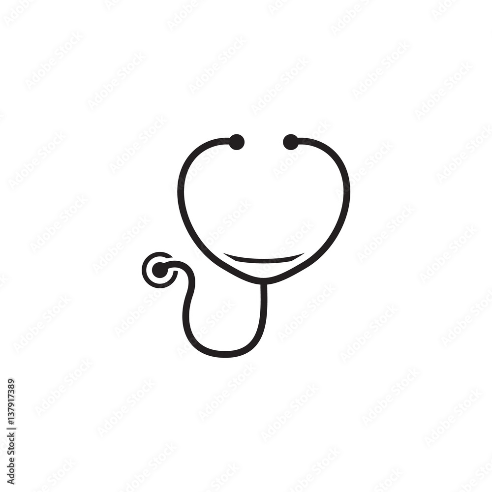Stethoscope and Medical Services Icon. Stethoscope and Medical Services Icon.