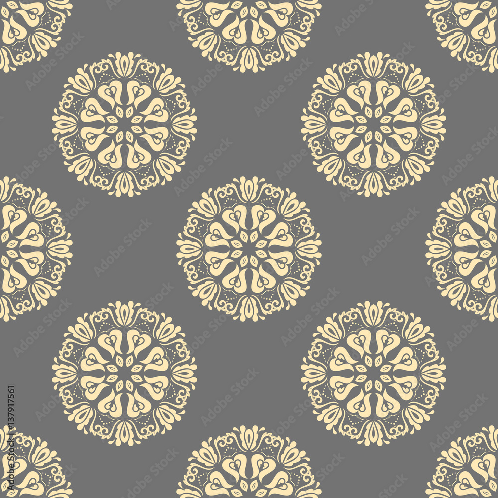 Classic seamless vector golden pattern. Traditional orient ornament. Classic vintage background