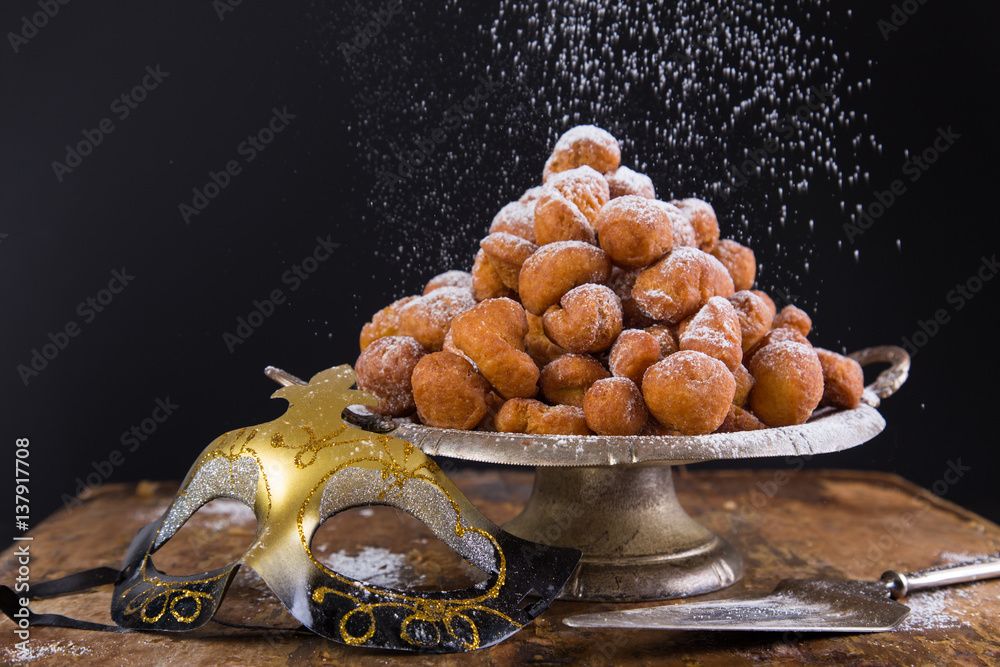 Castagnole Italian Carnival pancakes for fat tuesday