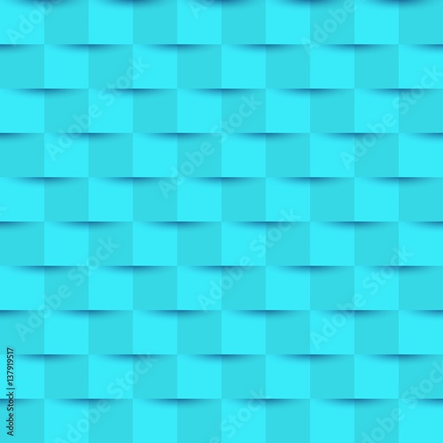 Seamless striped vector pattern from horizontal rising and falling ribbons. Blue texture for your web site background