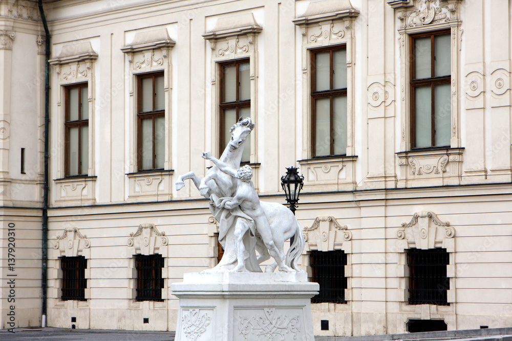 Detail of Upper Belvedere palace in Vienna, Austria