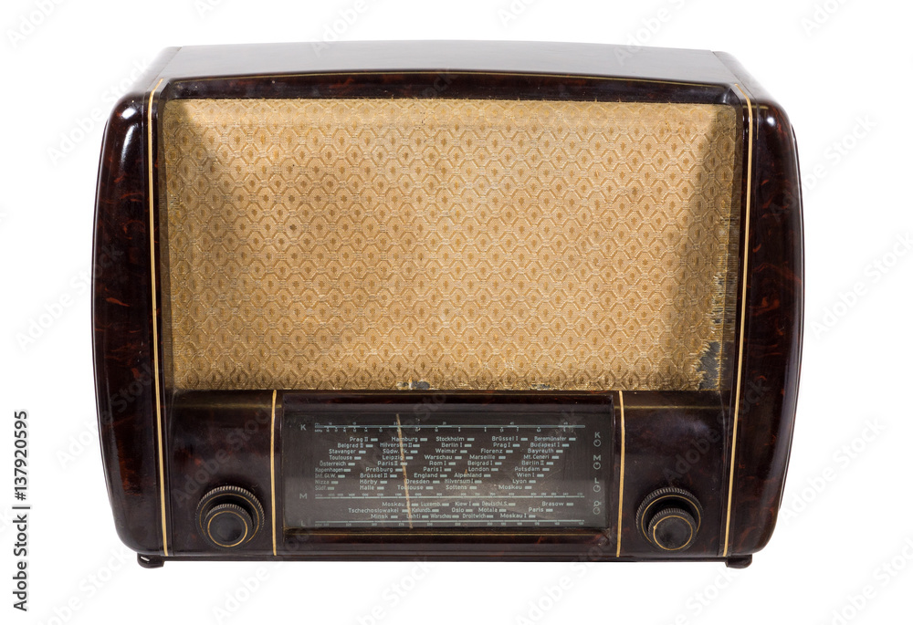schönes altes antikes radio um 1950 Stock-Foto | Adobe Stock