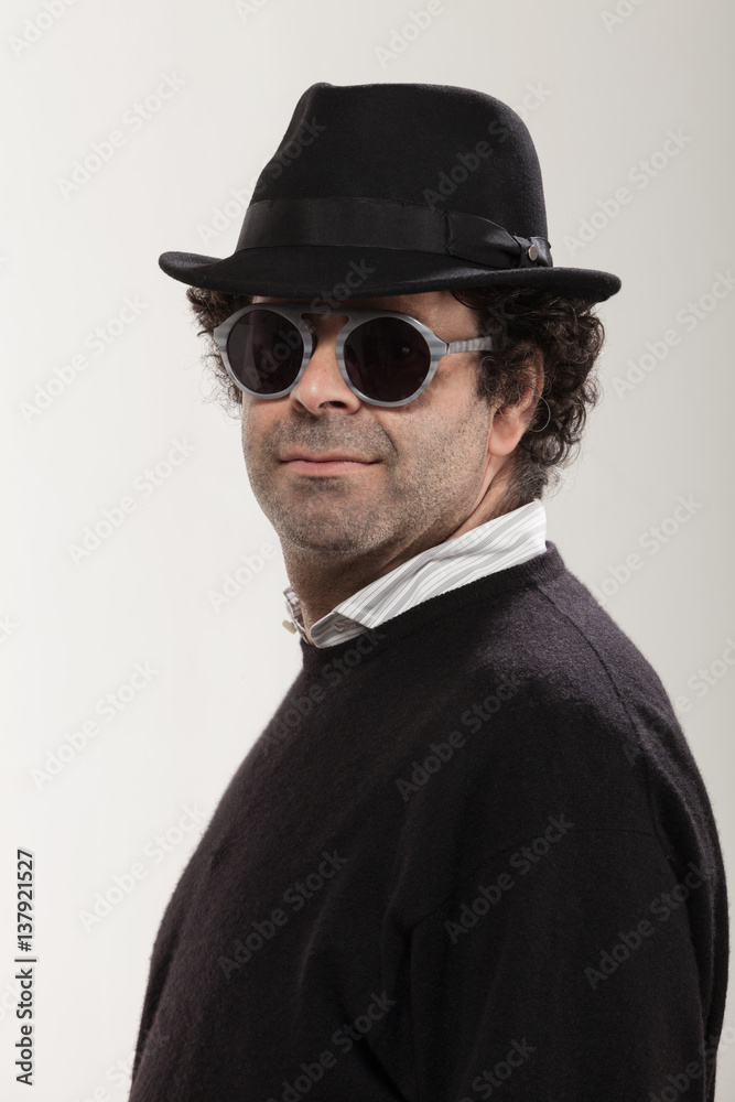 Man with a black hat Man with a black hat
