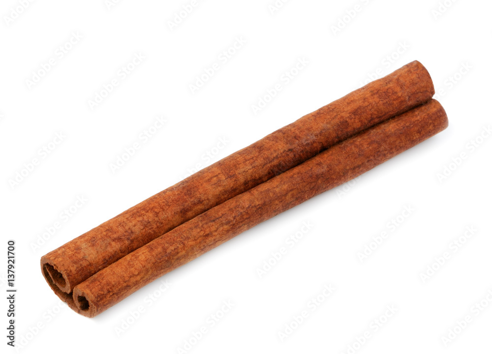 Cinnamon sticks isolated on the white background Cinnamon sticks isolated on the white background