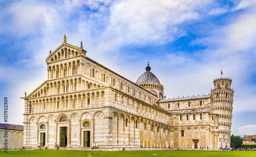 Cathedral and the Leaning Tower of Pisa, Tuscany, Italy