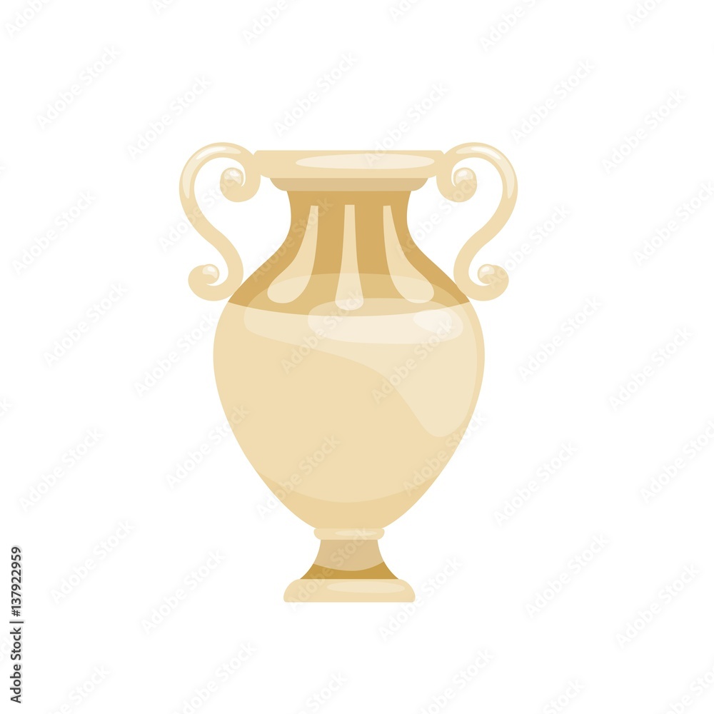 Vector Illustration of a  greek antiquity urns. Vector ancient greek vases set in traditional colors
