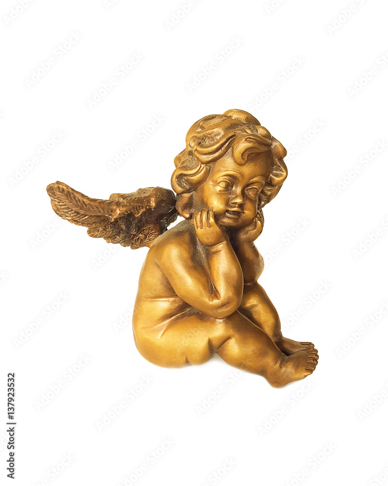 Cupid statue isolated on white background Cupid statue isolated on white background
