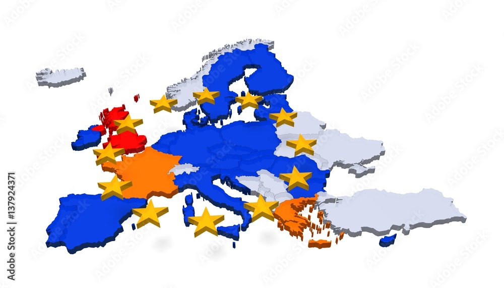 Obraz premium Frexit Brexit EU Europe Grexit Problem Referendum 13