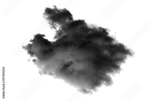 Dark clouds on white background