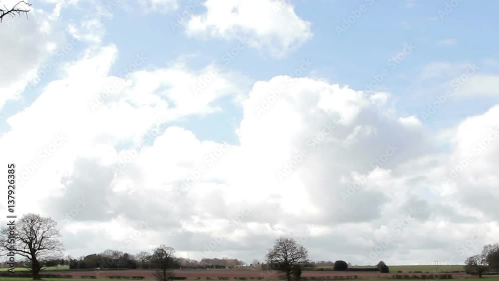 Beautiful Heavenly Clouds in Sky Above Grass Field Countryside Beautiful Heavenly Clouds in Sky Above Grass Field Countryside