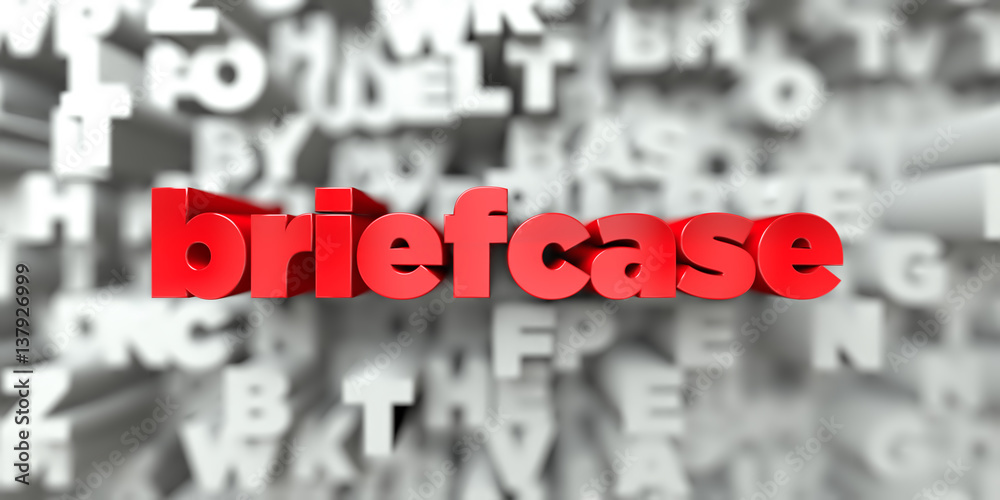 briefcase - Red text on typography background - 3D rendered royalty free stock image. This image can be used for an online website banner ad or a print postcard. briefcase - Red text on typography background - 3D rendered royalty free stock image. This image can be used for an online website banner ad or a print postcard.