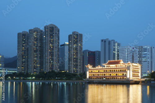 Waterfront buildings in Hong Kong